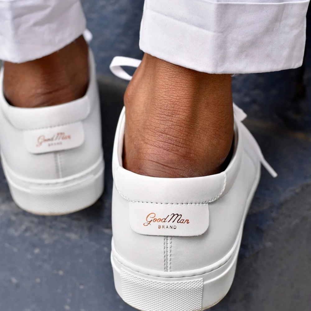 Good man brand, EDGE LO-TOP SNEAKER MONO | NAPPA LEATHER WHITE size 8.5, 8 - Picture 7 of 9